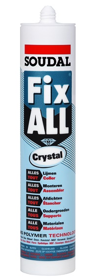 SOUDAL FIXALL CRYSTAL 290ML - CLEAR 